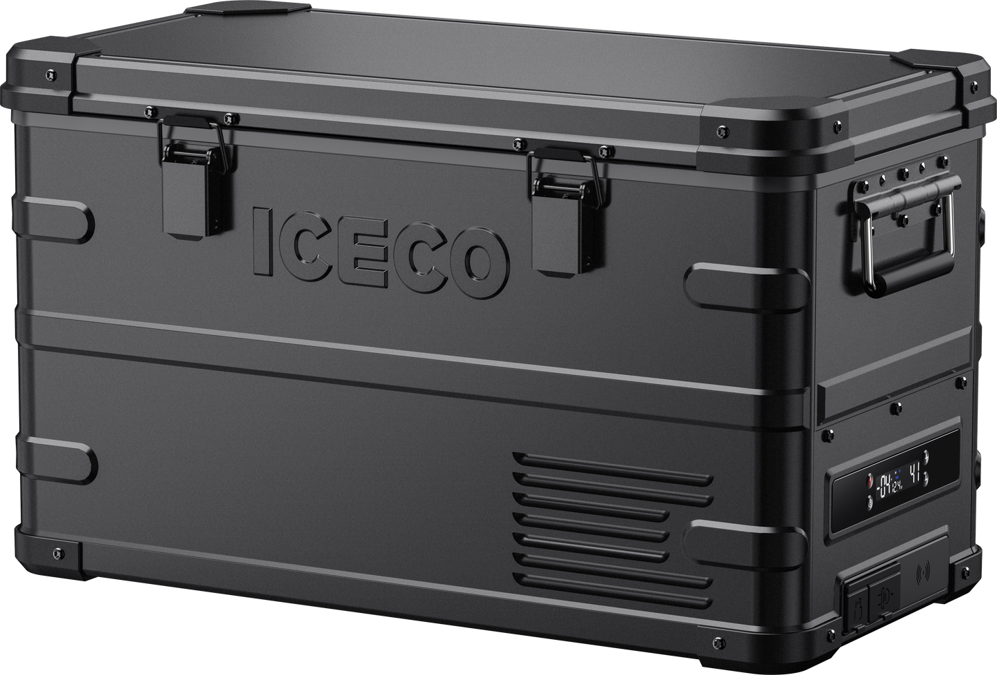 APL35 Dual Zone Aluminum Black Fridge | ICECO | 35 LT
