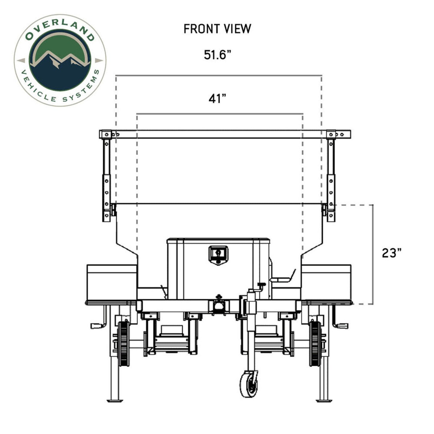 Overland Vehicle Systems Off Road Trailer - Military Style With Full Articulating Suspension