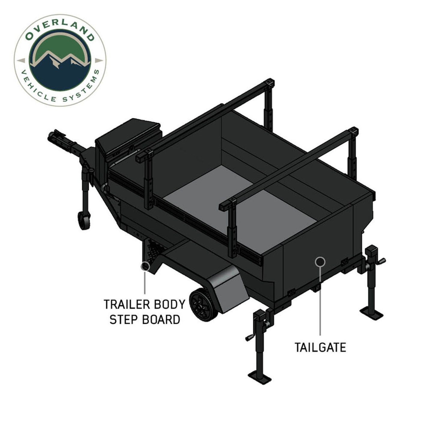 Overland Vehicle Systems Off Road Trailer - Military Style With Full Articulating Suspension