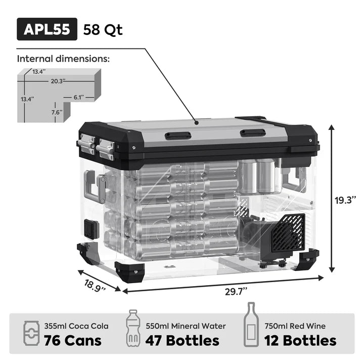 58QT APL55 12V Dual Zone Fridge Freezer| ICECO