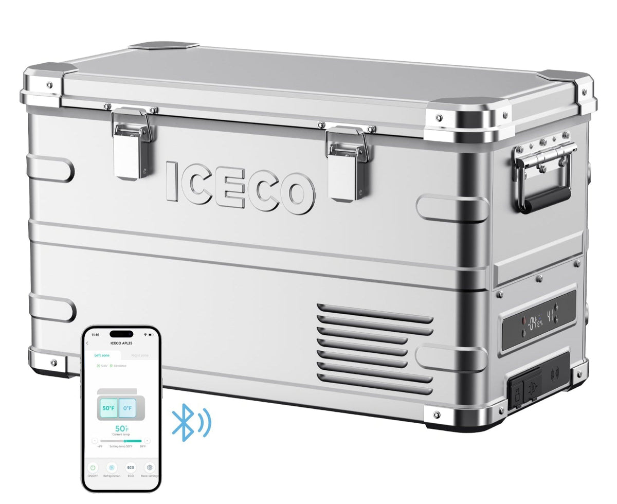 APL35 Dual Zone Aluminum Silver Freezer | ICECO | 35 LT