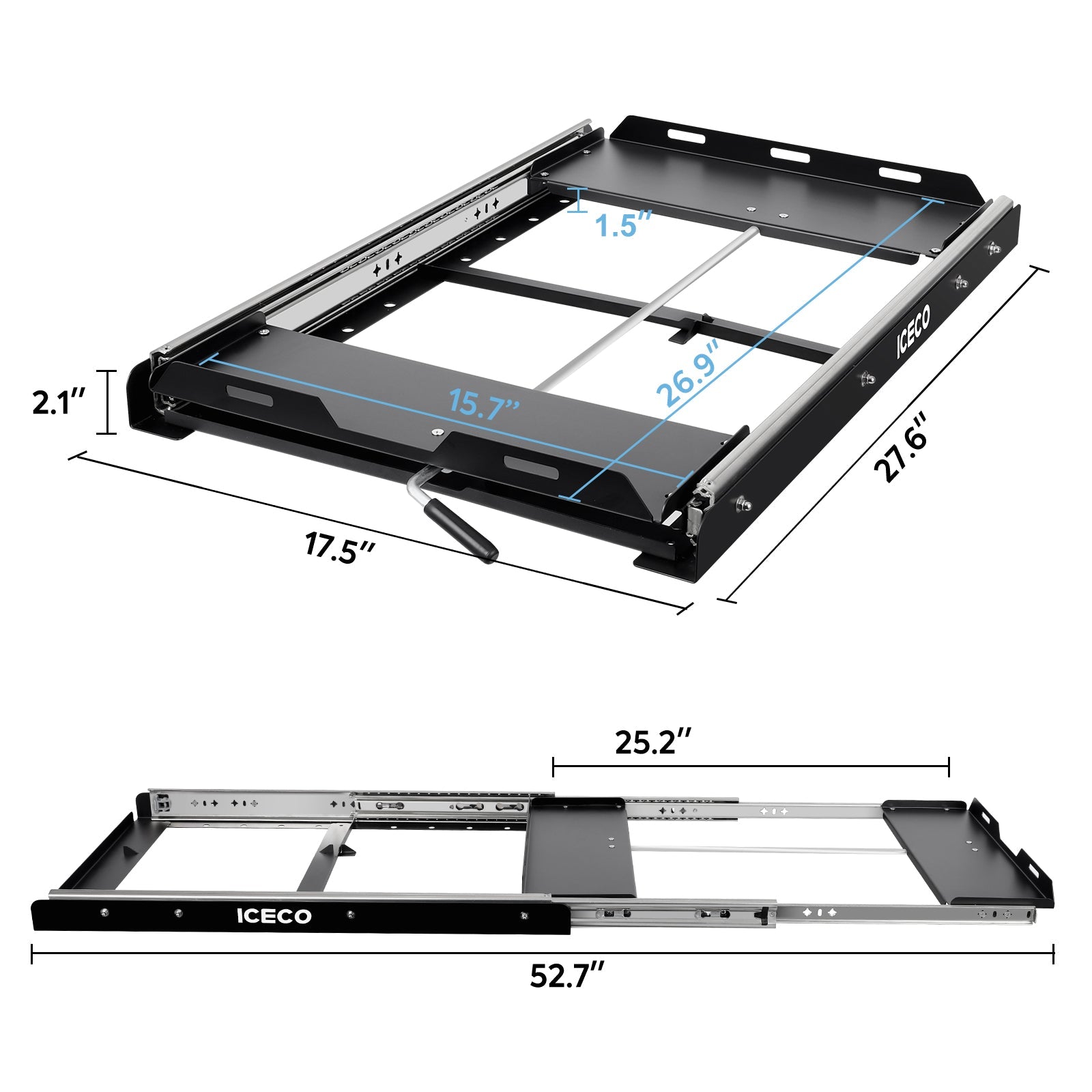 JPPro/VL45/VL35Pro/VL45Pro Single Zone Slide Mount | ICECO-Slider-www.icecofreezer.com