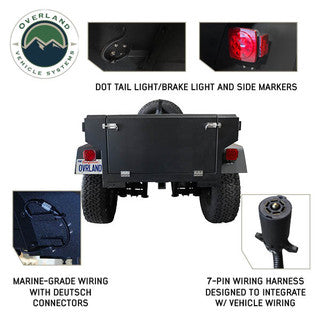 Overland Vehicle Systems Off Road Trailer - Military Style With Full Articulating Suspension