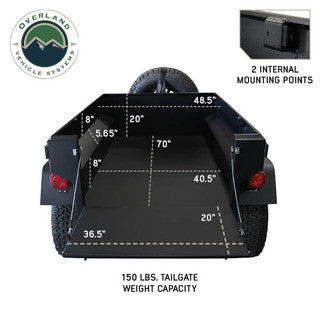 Overland Vehicle Systems Off Road Trailer - Military Style With Full Articulating Suspension