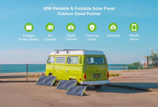 CTECHI 60W Portable Solar Panel
